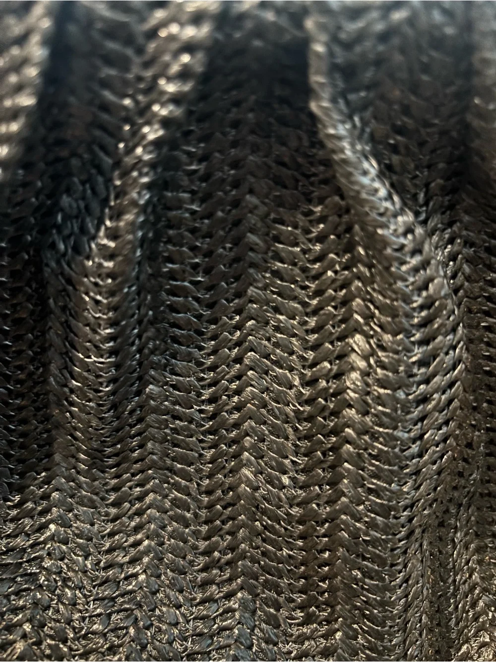 Tuckernuck - Black Woven Raffia Shoulder Bag or Clutch with Gold Chain